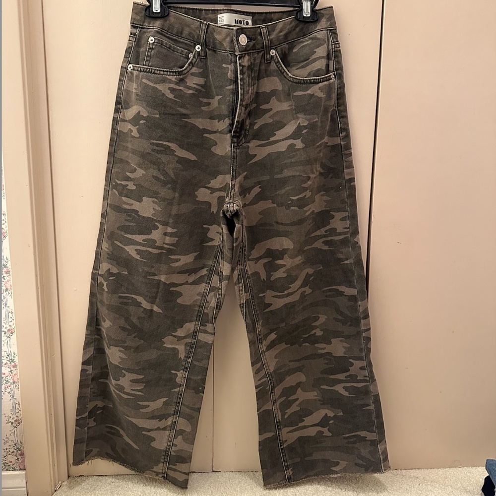 Topshop Moto Wide Leg Camp Jean